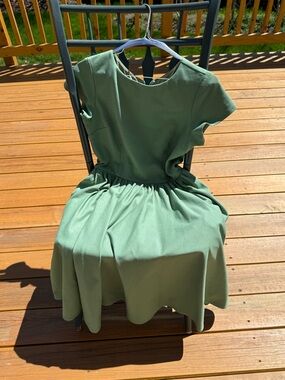 Vixen by Micheline Pitt Sage Green Fit-and-Flare Dress
